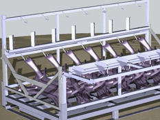 Folding Automotive component transportation stillage